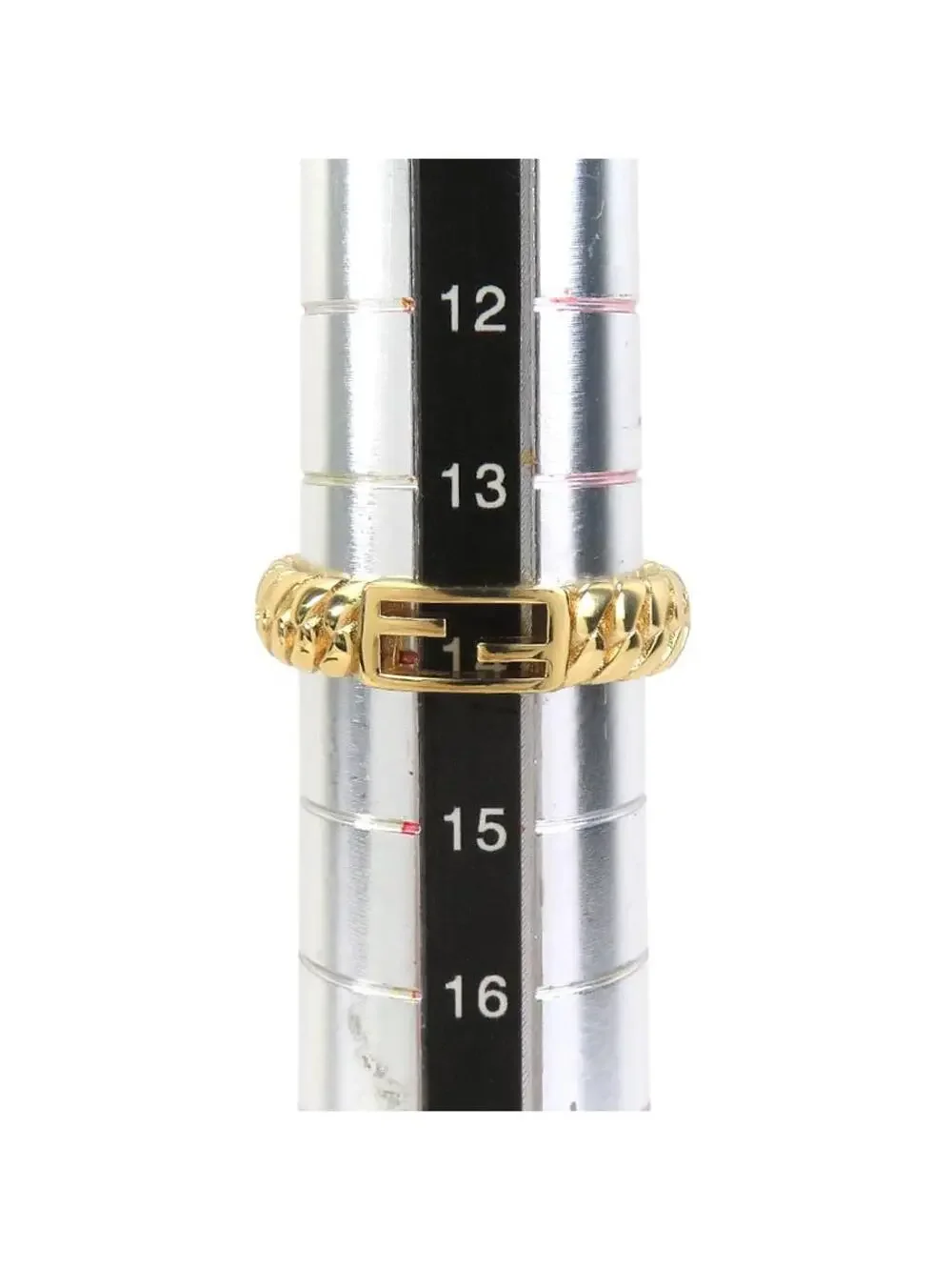 Auth Fendi Ring Gold Metal - #322522F14B